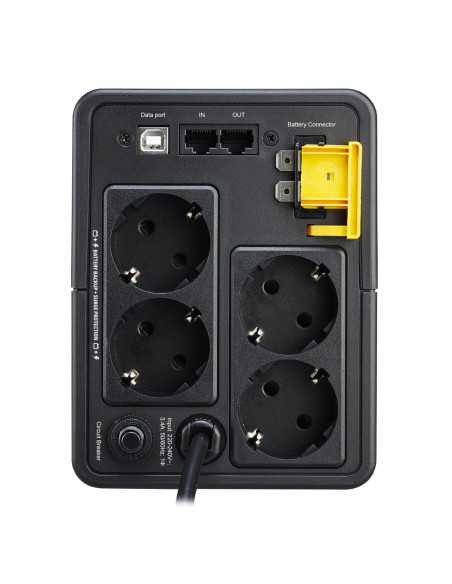 BX750MI-GR - Onduleur APC Back-UPS BX 750 VA / 410 W, line-interactive, 4 prises Schuko