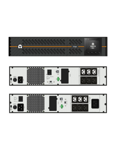 EDGE-1500IRT2UXL - Onduleur Vertiv Liebert EDGE 1500 VA / 1350 W, line-interactive, rack/tour 2U, 6 prises IEC C13