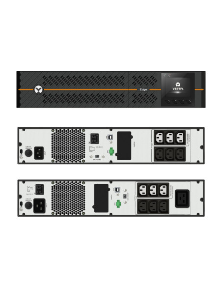 EDGE-1500IRT2UXL - Onduleur Vertiv Liebert EDGE 1500 VA / 1350 W, line-interactive, rack/tour 2U, 6 prises IEC C13