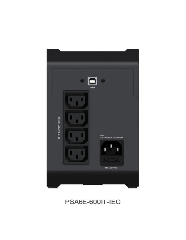 PSA6E-600IT-IEC - Onduleur Vertiv PowerUPS 200 Essential 600 VA / 315 W, line-interactive, 4 prises IEC C13