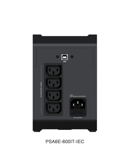 PSA6E-600IT-IEC - Onduleur Vertiv PowerUPS 200 Essential 600 VA / 315 W, line-interactive, 4 prises IEC C13