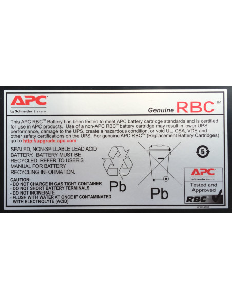 RBC7 - Cartouche de batterie de remplacement APC RBC7 pour onduleur
