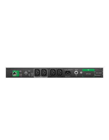 SCL500RMI1UC - Onduleur APC Smart-UPS C Lithium-ion 500 VA / 400 W, line-interactive, rack 1U, 4 prises IEC C13