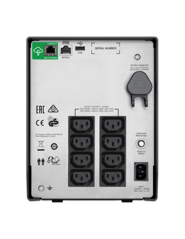 SMC1000IC - Onduleur APC Smart-UPS C 1000 VA / 600 W, line-interactive, 8 prises IEC C13