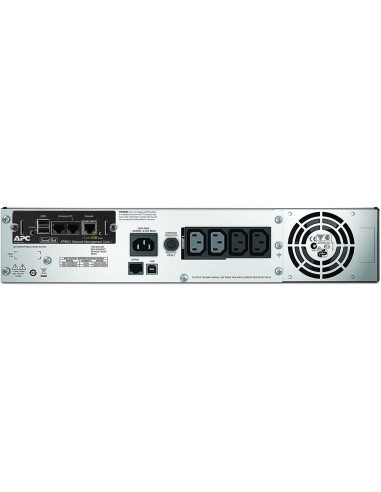 SMT1500RMI2UNC - Onduleur APC Smart-UPS SMT 1500 VA / 1000 W, line-interactive, rack 1U, 4 prises IEC C13, carte réseau