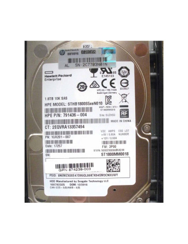 Disque dur 1,8 To SAS 2.5" HP 840460-001-RFB - Reconditionné