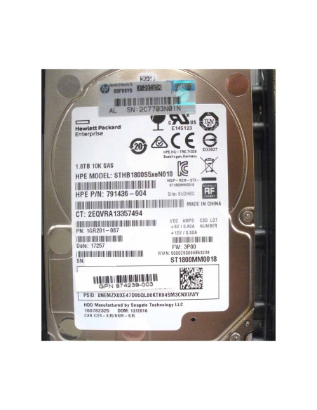 Disque dur 1,8 To SAS 2.5" HP 840460-001-RFB - Reconditionné