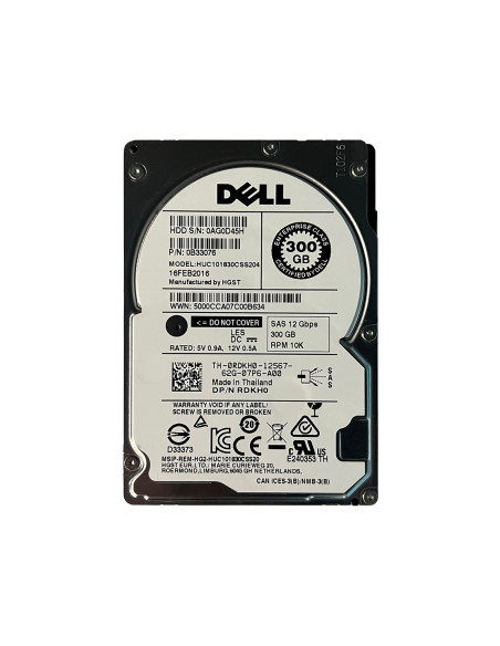 Disque dur 300 Go SAS 2.5" 10K Dell 0B33076-RFB - Reconditionné
