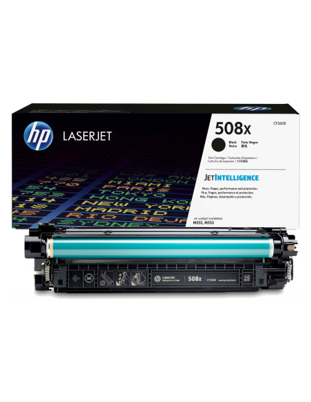 HP 508X - Toner Noir Original 12500 pages ( CF360X ) - CLJ Ent. M552 , M553