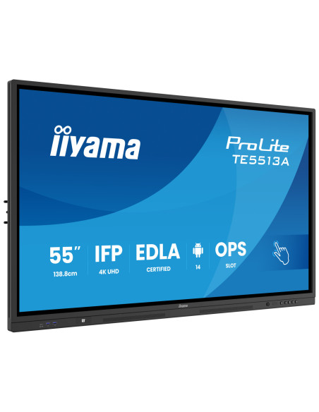 TE5513A-B3AG - Écran interactif iiyama ProLite TE13A 55 pouces 4K tactile Android 14 EDLA