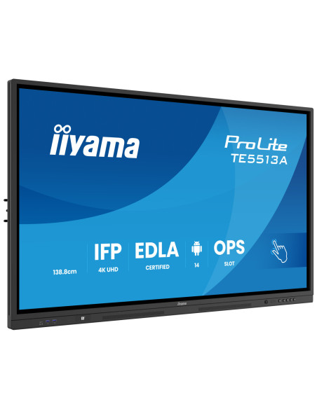TE5513A-B3AG - Écran interactif iiyama ProLite TE13A 55 pouces 4K tactile Android 14 EDLA