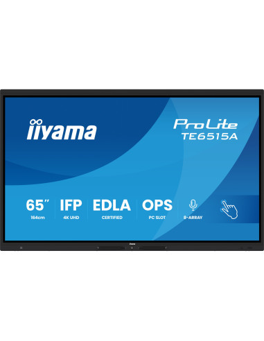 TE6515A-B2AG - Écran interactif iiyama ProLite TE15A 65 pouces 4K tactile Android 14 EDLA