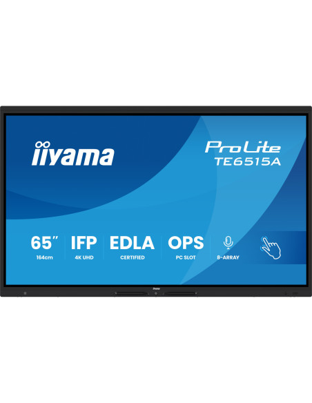 TE6515A-B2AG - Écran interactif iiyama ProLite TE15A 65 pouces 4K tactile Android 14 EDLA