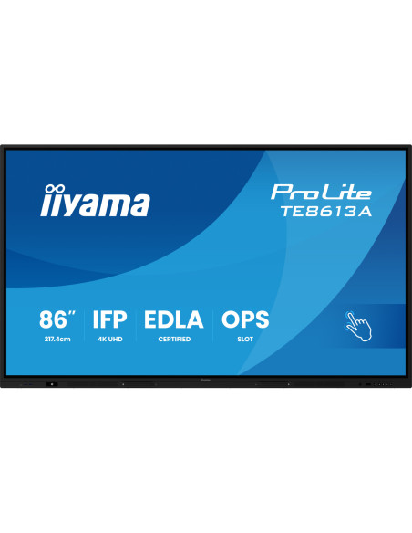 TE8613A-B3AG - Écran interactif iiyama ProLite TE13A 86 pouces 4K tactile Android 14 EDLA
