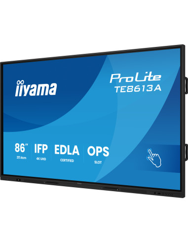 TE8613A-B3AG - Écran interactif iiyama ProLite TE13A 86 pouces 4K tactile Android 14 EDLA