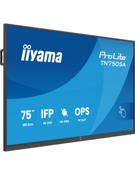 TN7505A-B1AG - Écran interactif iiyama ProLite TN05A 75 pouces 4K tactile sans système