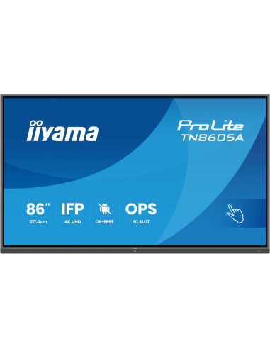 TN8605A-B1AG - Écran interactif iiyama ProLite TN05A 86 pouces 4K tactile sans système