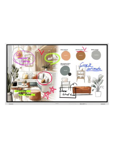 LH85WMFWLGCXEN - Écran interactif Samsung Flip 5 85 pouces 4K tactile Tizen 9