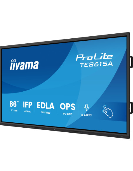 TE8615A-B1AG - Écran interactif iiyama ProLite TE15A 86 pouces 4K tactile Android 14 EDLA
