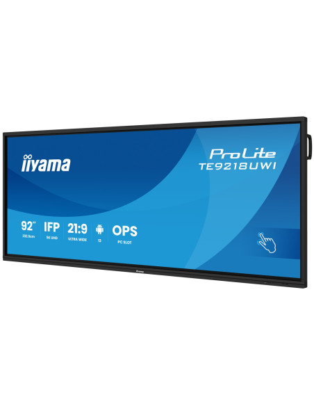 TE9218UWI-B1AG - Écran interactif iiyama ProLite TE18UWI 92 pouces 5K tactile Android 13