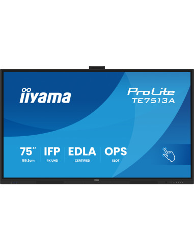 TE7513A-B2AG - Écran interactif iiyama ProLite TE13A 75 pouces 4K tactile Android 14 EDLA
