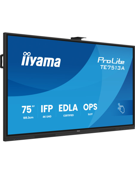TE7513A-B2AG - Écran interactif iiyama ProLite TE13A 75 pouces 4K tactile Android 14 EDLA
