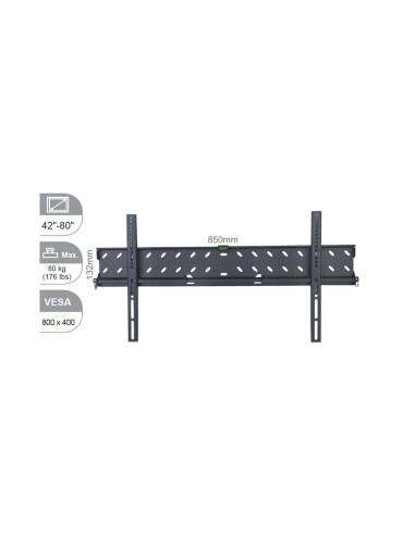 VLMW4280 - Support mural fixe Vivolink pour écran de 42 à 80 pouces, 80 kg