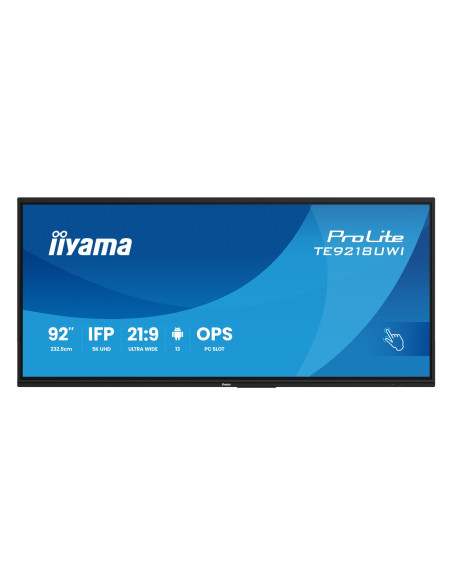 iiyama 92" 5K UHD Touch Screen AG avec Android Interactif et Plus